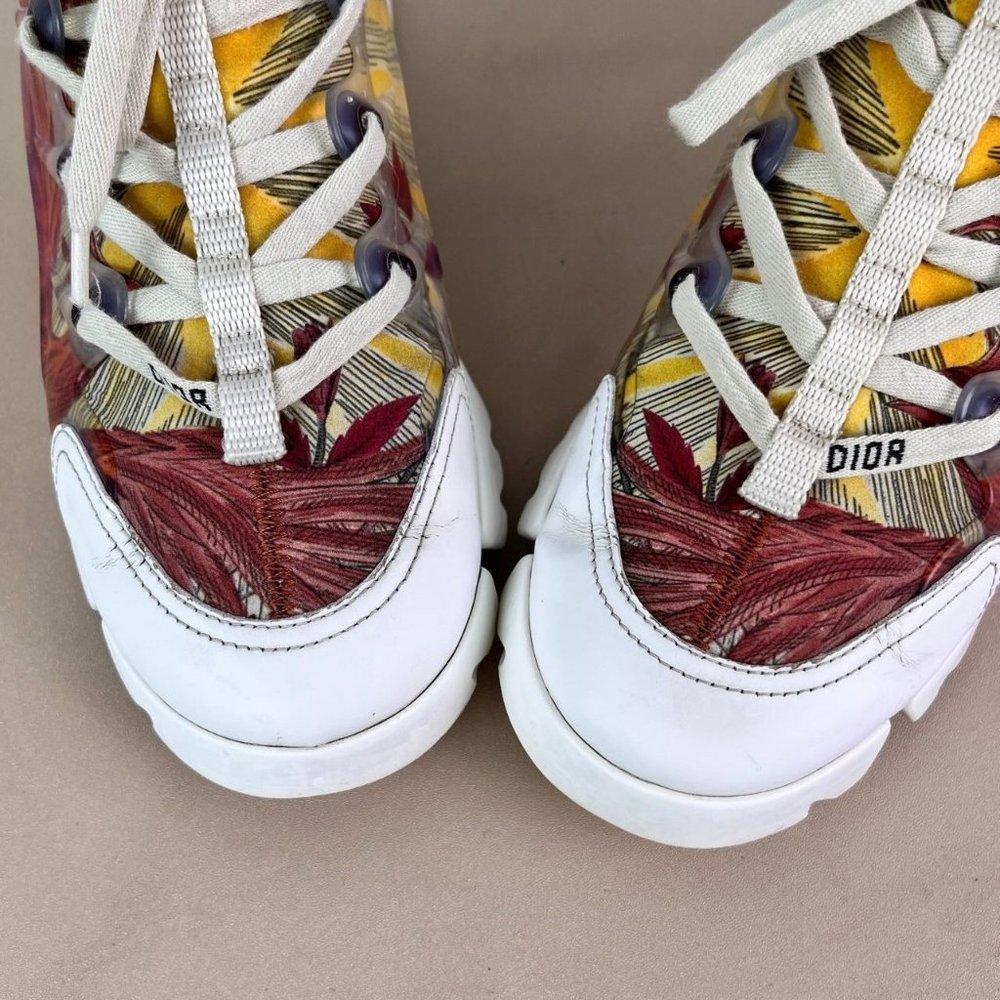 Dior Womens Floral Sneakers Size 38 Chunky Sole Multicolor Pattern - Picture 8 of 9